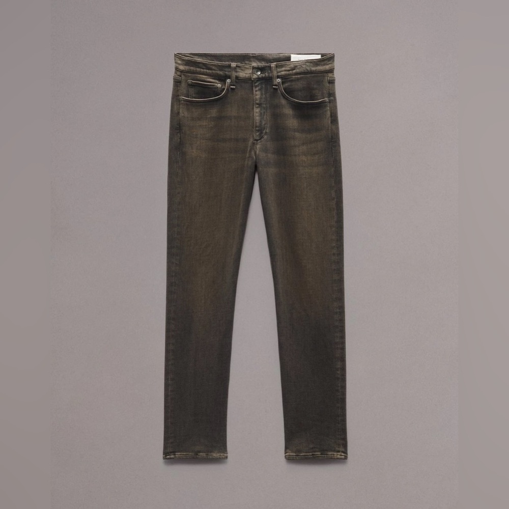 Men's Slim Fit Dark Olive Jeans